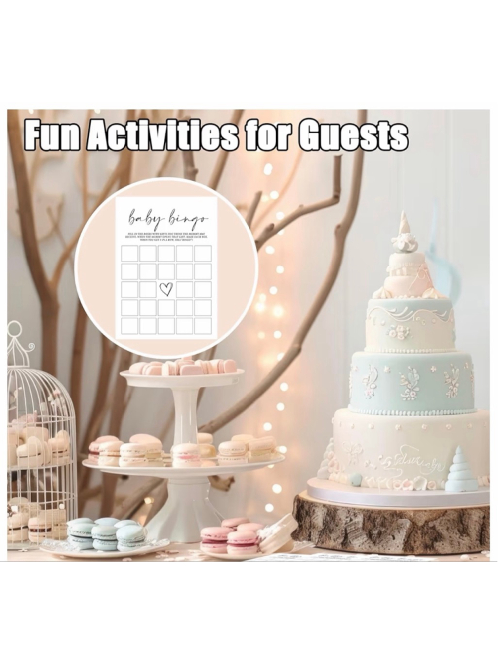 NEW Baby Shower Games(5" X 7"), 30 Sets Baby Bingo Cards - Picture 7 of 7